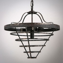 Amerikaanse Kristallen Plafondlamp Landelijke Retro Ronde Hanglamp