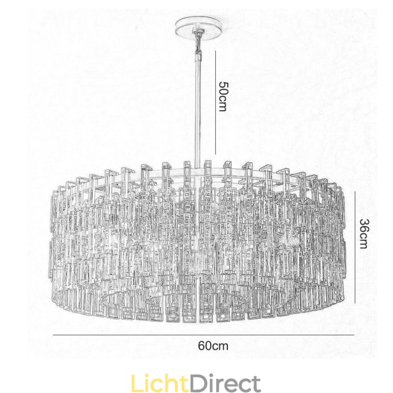 Amerikaanse plafondlamp luxe kristallen hanglamp 60cm