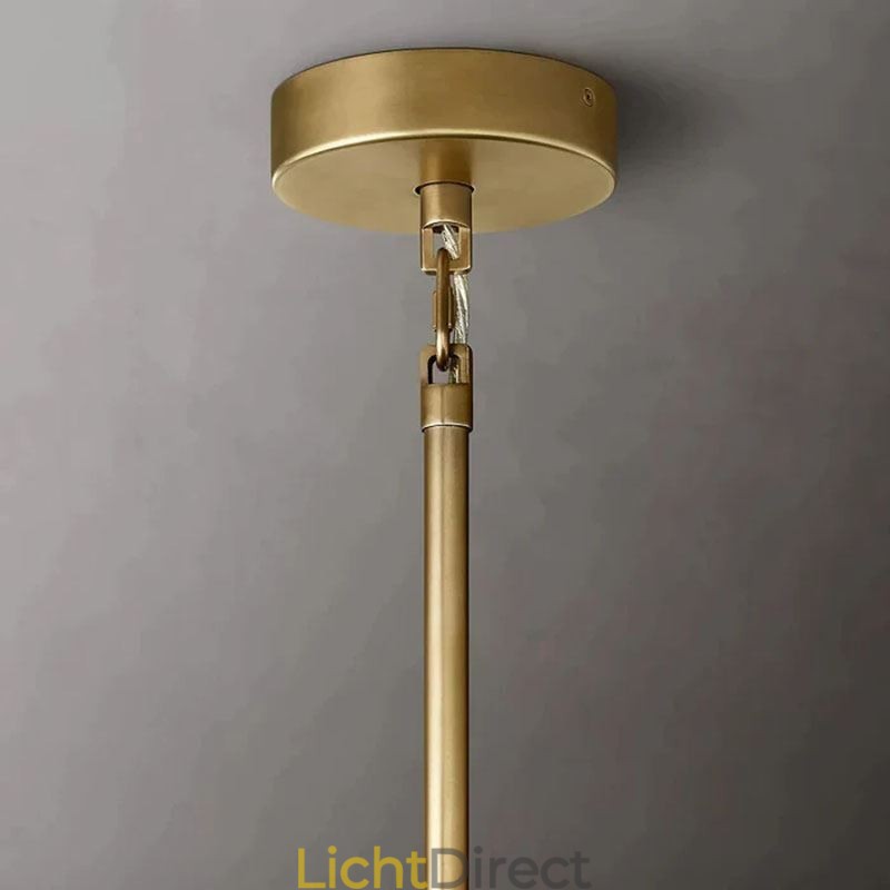 Amerikaanse hanglamp glazen plafondlamp amber transparant 90cm 14 lampen
