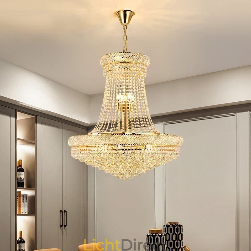 Kristallen hanglamp moderne duplex decoratieve plafondlamp