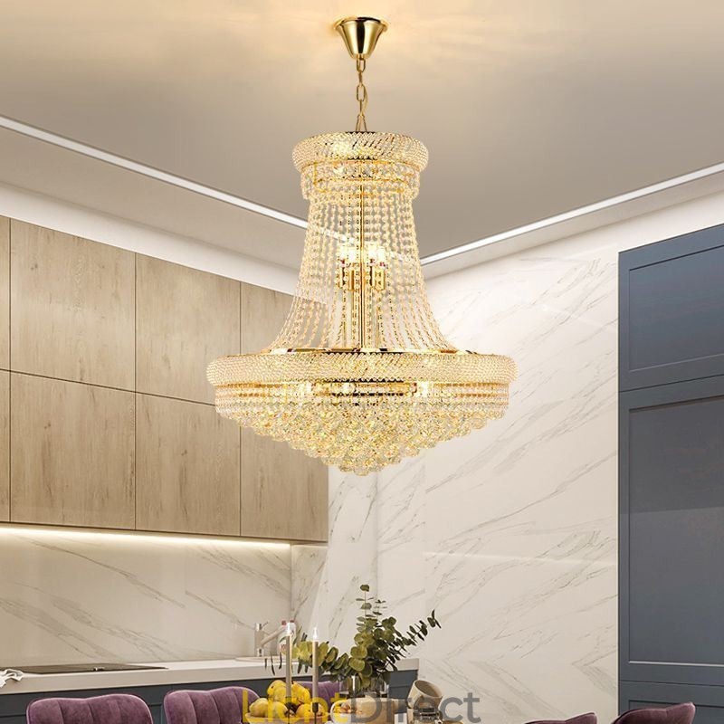 Kristallen hanglamp moderne duplex decoratieve plafondlamp