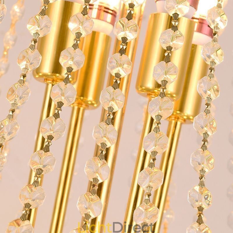 Kristallen hanglamp moderne duplex decoratieve plafondlamp
