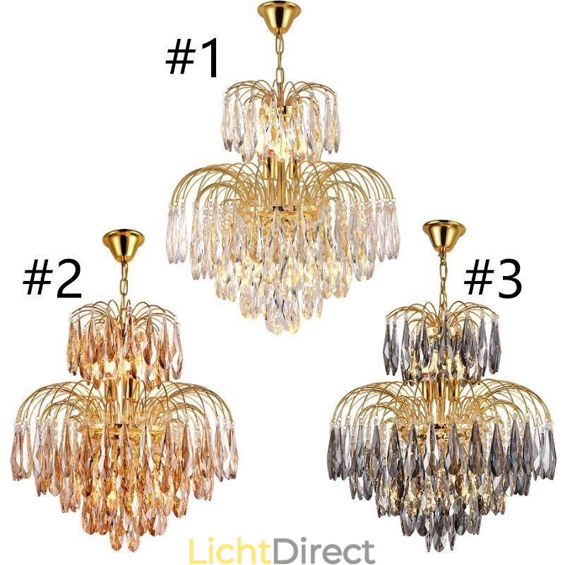 Kristallen hanglamp, eigentijdse duplex decoratieve plafondlamp