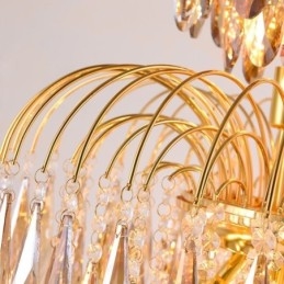 Kristallen hanglamp, eigentijdse duplex decoratieve plafondlamp