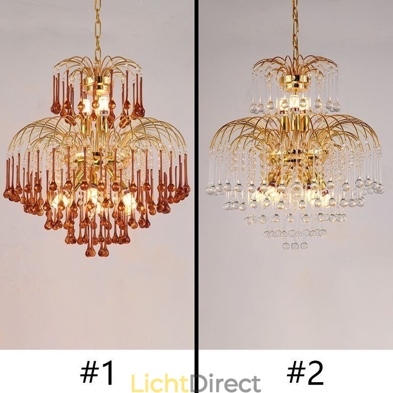 Kristallen hanglamp Elegante duplex decoratieve plafondlamp