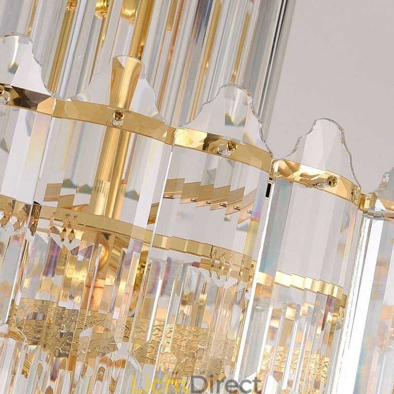 Taps toelopende kristallen hanglamp Luxe duplex decoratieve plafondlamp