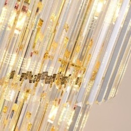 Taps toelopende kristallen hanglamp duplex decoratieve plafondlamp
