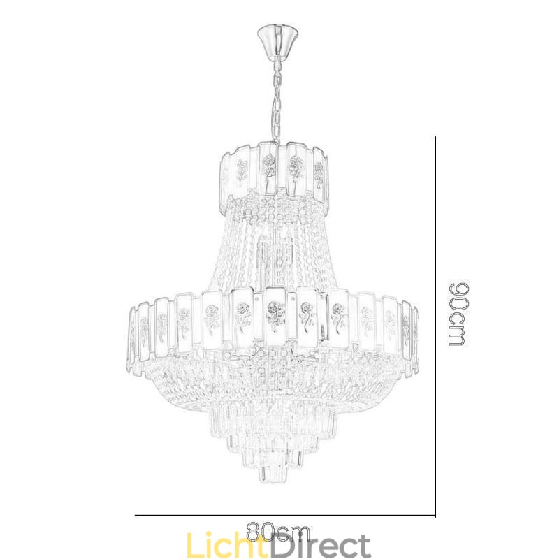 Gouden Kristallen Hanglamp Elegante Decoratieve Plafondlamp