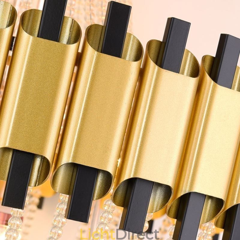Kristallen hanglamp goud luxe decoratieve plafondlamp