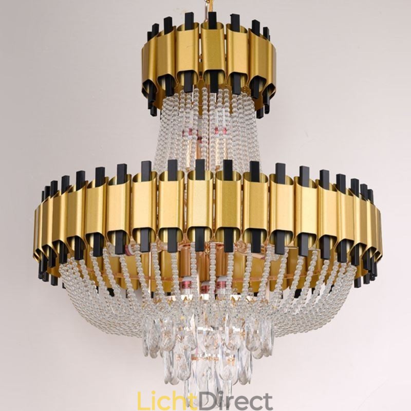 Kristallen hanglamp goud luxe decoratieve plafondlamp