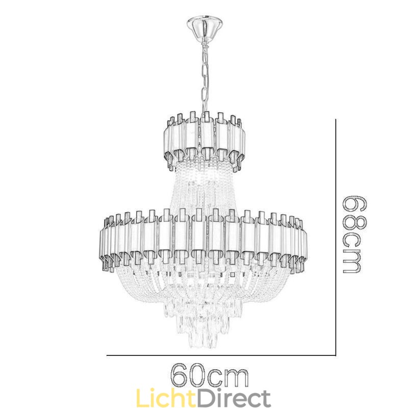 Kristallen hanglamp goud luxe decoratieve plafondlamp