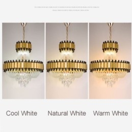 Kristallen hanglamp goud luxe decoratieve plafondlamp