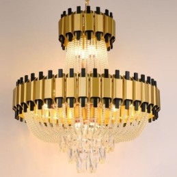 Kristallen hanglamp goud luxe decoratieve plafondlamp