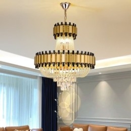 Kristallen hanglamp goud luxe decoratieve plafondlamp