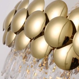 Kristallen hanglamp gegalvaniseerd goud duplex luxe decoratieve plafondlamp 80cm