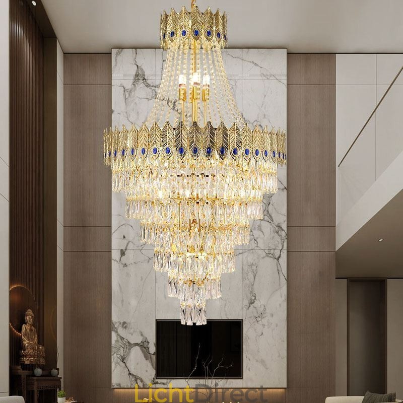 Kristallen hanglamp, verfijnde luxe decoratieve hanglamp, 80 cm