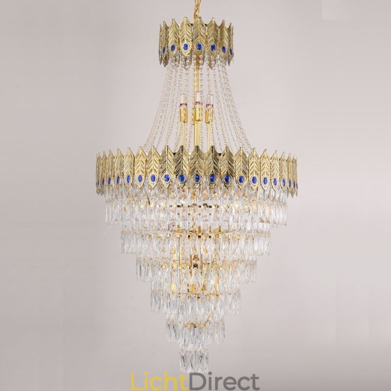 Kristallen hanglamp, verfijnde luxe decoratieve hanglamp, 80 cm