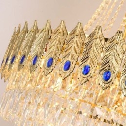 Kristallen hanglamp, verfijnde luxe decoratieve hanglamp, 80 cm