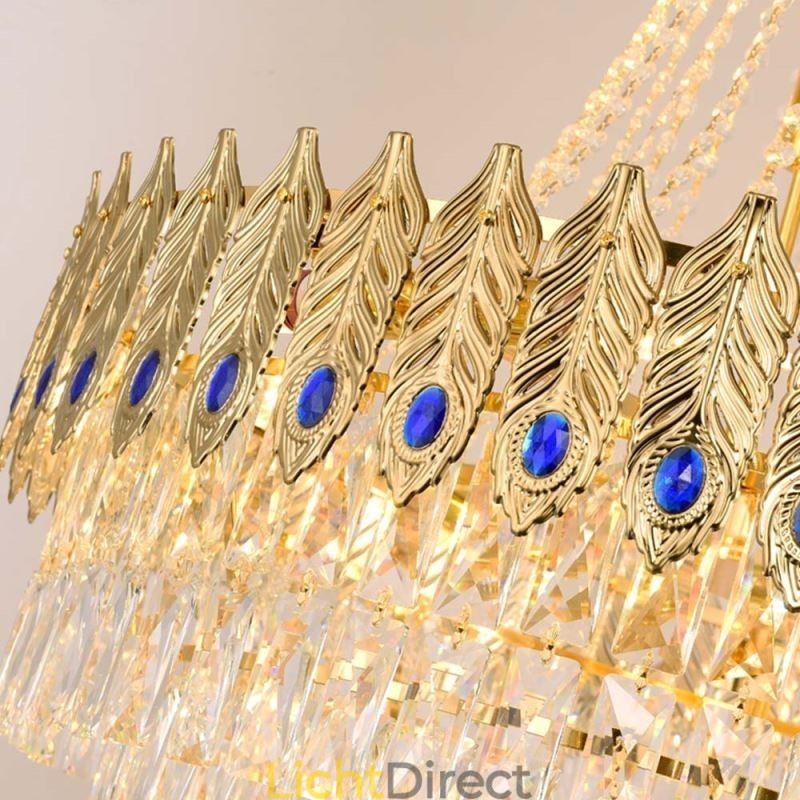 Kristallen hanglamp, verfijnde luxe decoratieve hanglamp, 80 cm