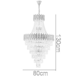 Kristallen hanglamp, verfijnde luxe decoratieve hanglamp, 80 cm