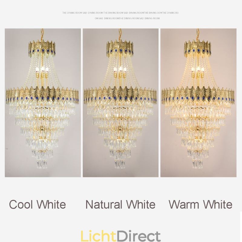 Kristallen hanglamp, verfijnde luxe decoratieve hanglamp, 80 cm