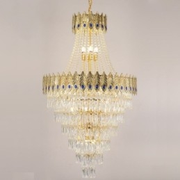 Kristallen hanglamp, verfijnde luxe decoratieve hanglamp, 80 cm