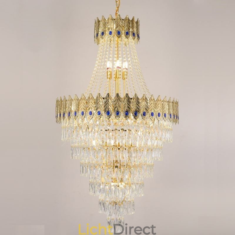 Kristallen hanglamp, verfijnde luxe decoratieve hanglamp, 80 cm