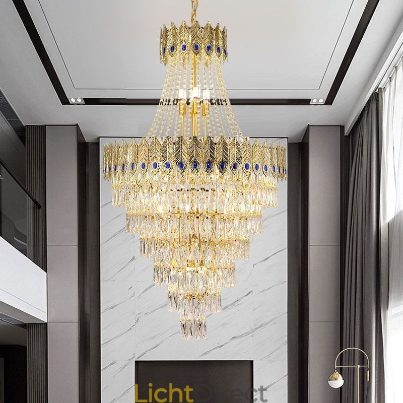 Kristallen hanglamp, verfijnde luxe decoratieve hanglamp, 80 cm