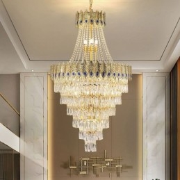 Kristallen hanglamp, verfijnde luxe decoratieve hanglamp, 80 cm