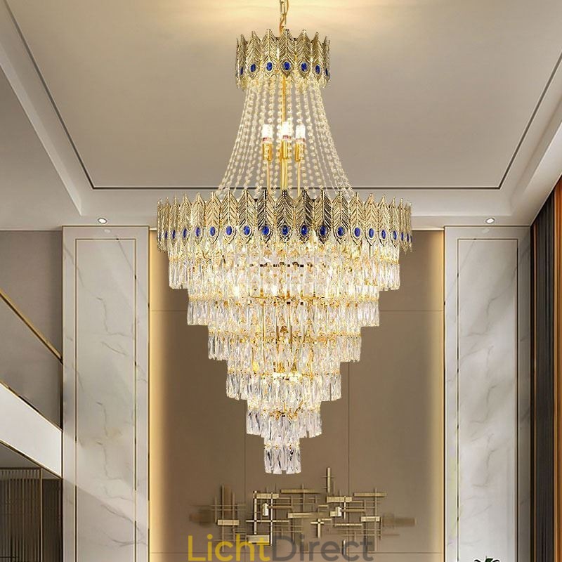 Kristallen hanglamp, verfijnde luxe decoratieve hanglamp, 80 cm