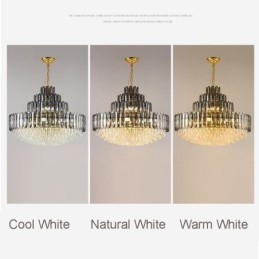 Kristallen hanglamp vier lagen luxe decoratieve plafondlamp 80cm