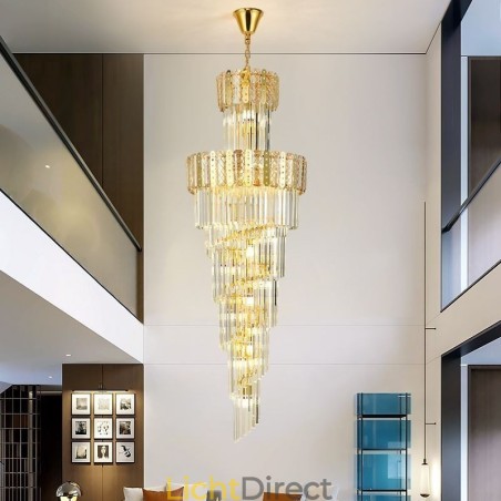 Gouden Kristallen Hanglamp Luxe Decoratieve Plafondlamp 60*H180cm Gouden Kristallen Hanglamp Luxe Decoratieve Plafondlamp 60*H180cm
