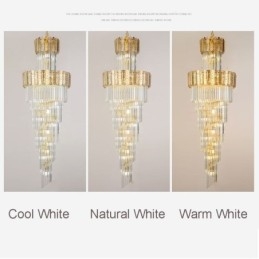 Gouden Kristallen Hanglamp Luxe Decoratieve Plafondlamp 60*H180cm