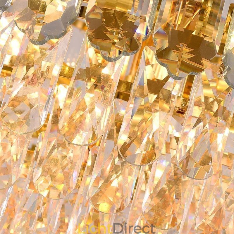 Kristallen hanglamp rechthoekig luxe decoratieve plafondlamp 100cm
