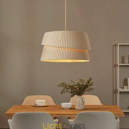Hanglamp Franse crème stijl dubbele laag stoffen lampenkap plafondlamp Hanglamp Franse crème stijl dubbele laag stoffen lampenkap plafondlamp