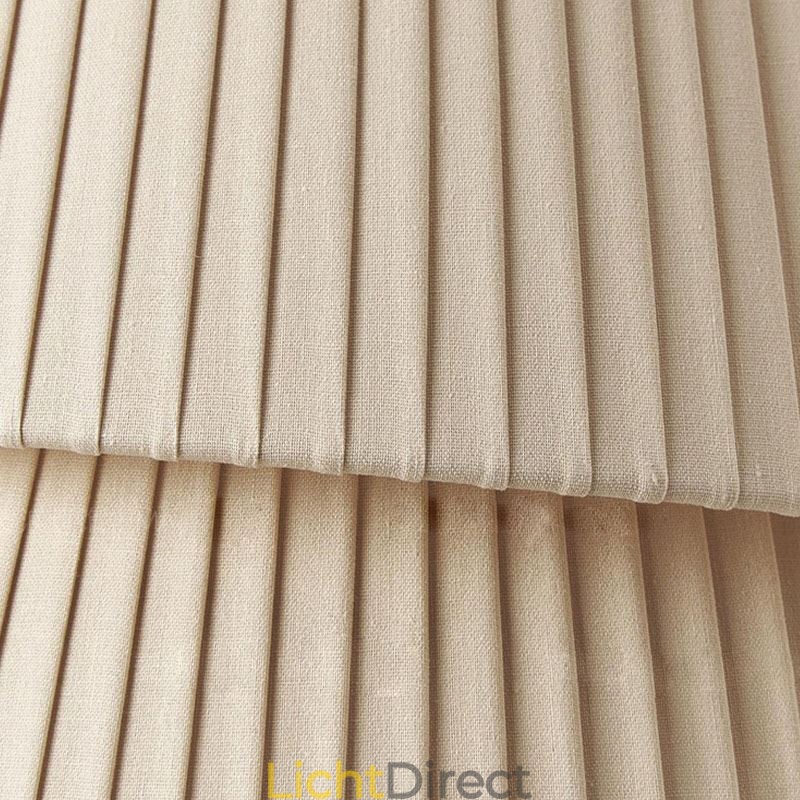 Hanglamp Franse crème stijl dubbele laag stoffen lampenkap plafondlamp