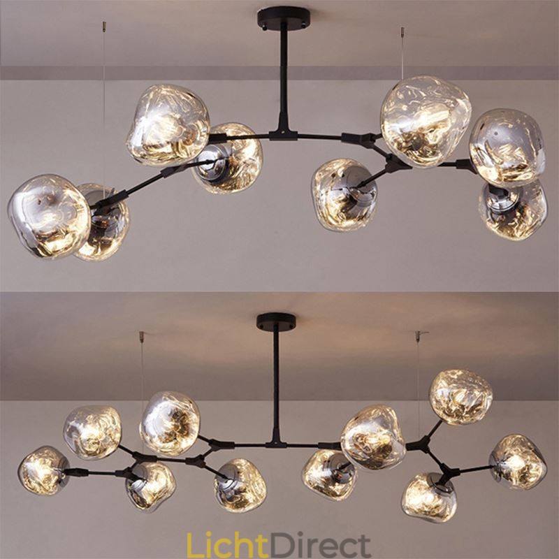 Nordic Plafondlamp Moderne Gegalvaniseerde Glas-in-lood Lampenkap Hanglamp