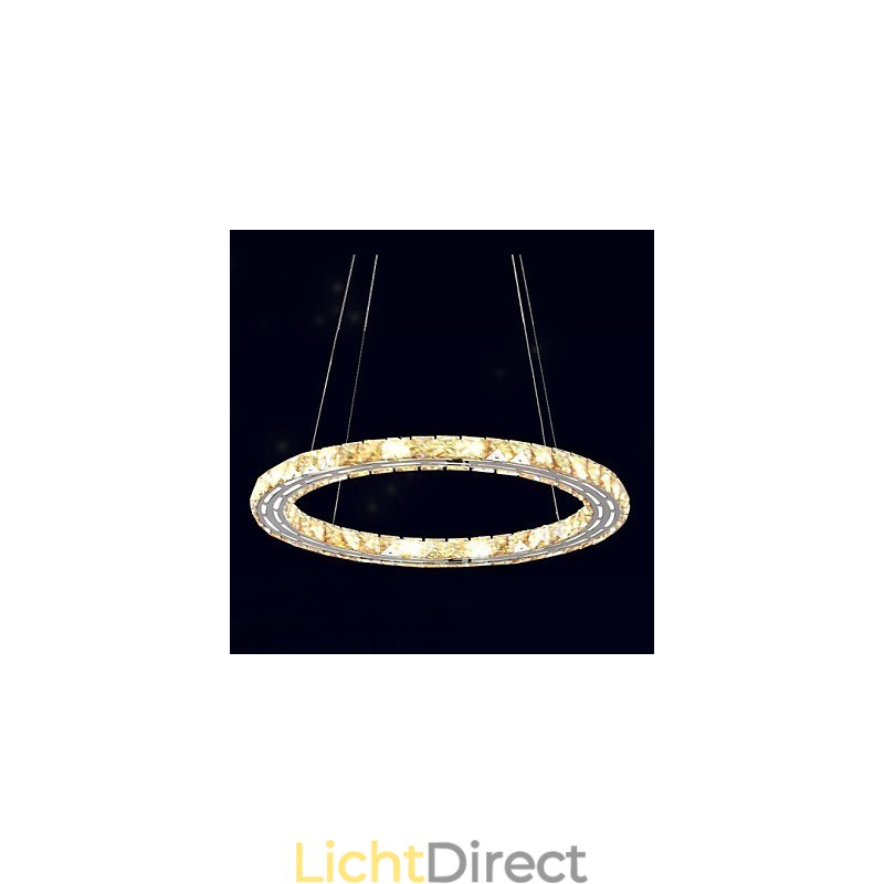 Kristallen hanglamp Verlichtingslampen Moderne armaturen Amber K9 Kristal Ronde Enkele Ring 30CM