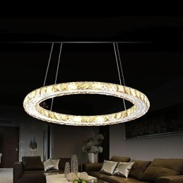 Kristallen hanglamp Verlichtingslampen Moderne armaturen Amber K9 Kristal Ronde Enkele Ring 30CM