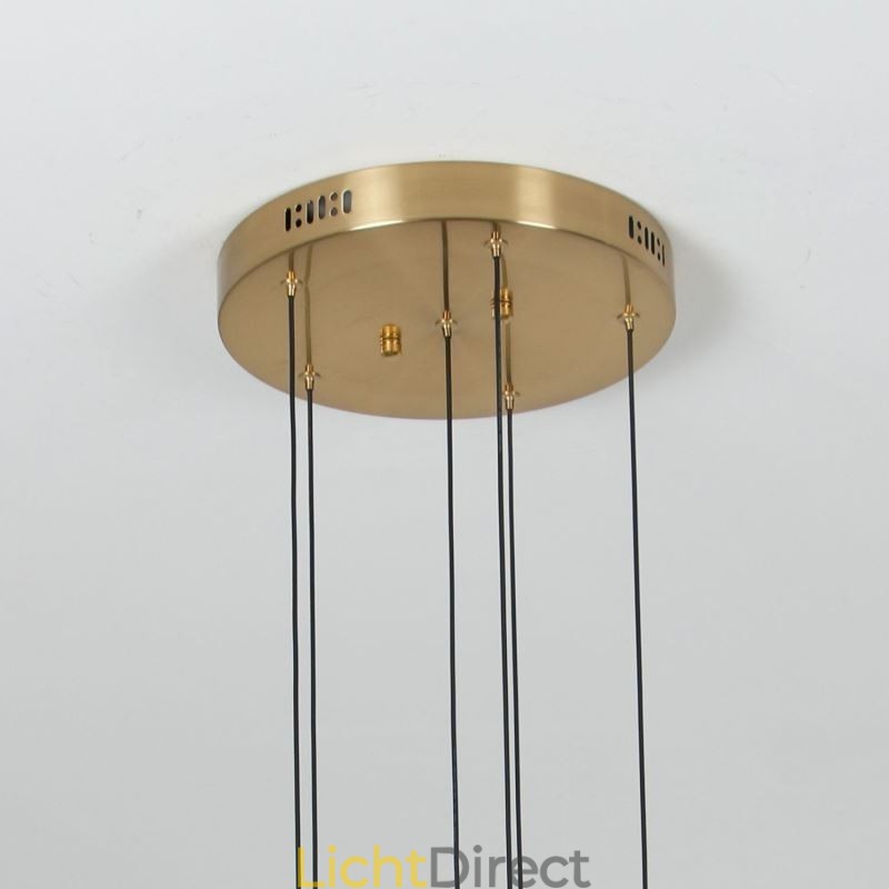 Hanglamp Koper Kristal Kolom Cluster Plafondlamp