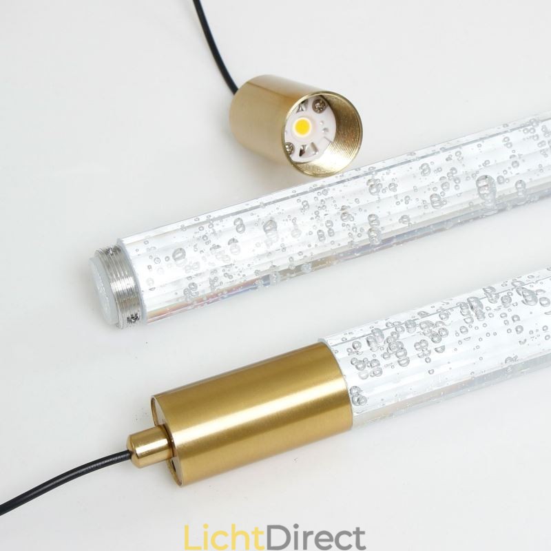 Hanglamp Koper Kristal Kolom Cluster Plafondlamp