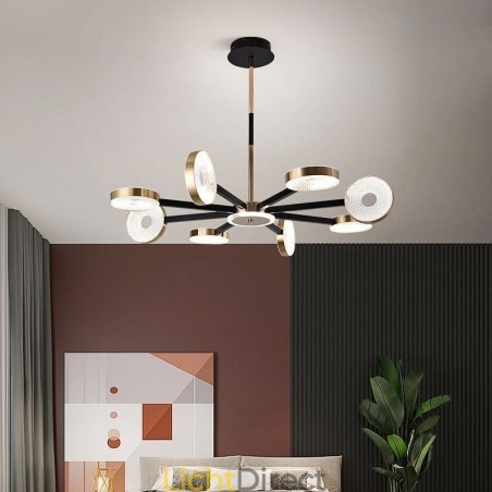 Hanglamp Minimalistische Negen Hoofden Cirkel Plafondlamp Hanglamp Minimalistische Negen Hoofden Cirkel Plafondlamp