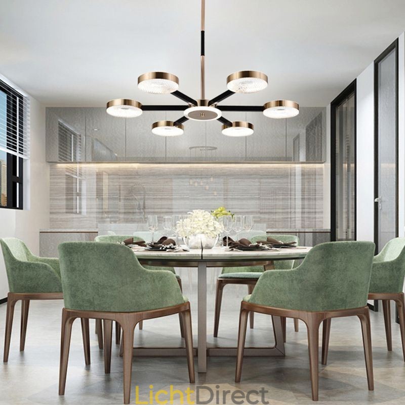 Hanglamp Minimalistische zevenkoppige cirkelvormige plafondlamp
