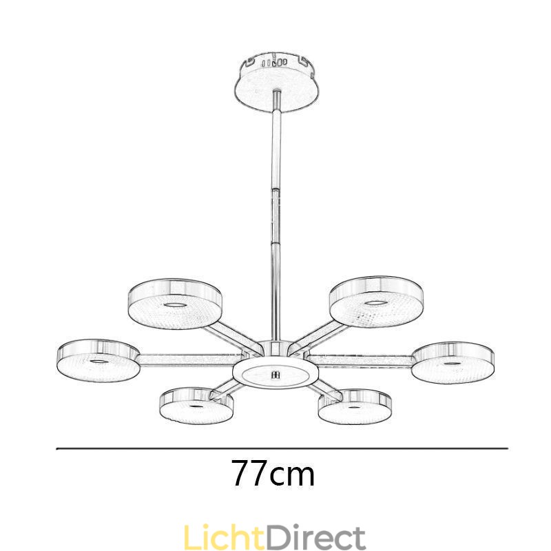 Hanglamp Minimalistische zevenkoppige cirkelvormige plafondlamp