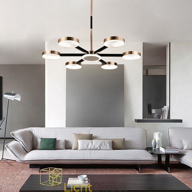 Hanglamp Minimalistische zevenkoppige cirkelvormige plafondlamp