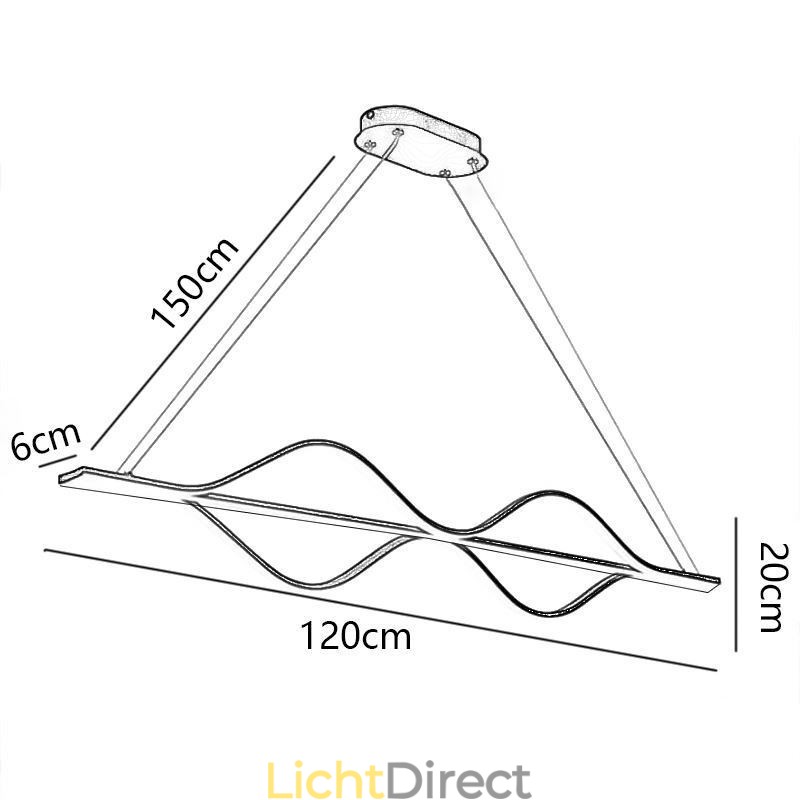 Hanglamp Minimalistisch Licht Wave Plafondlamp