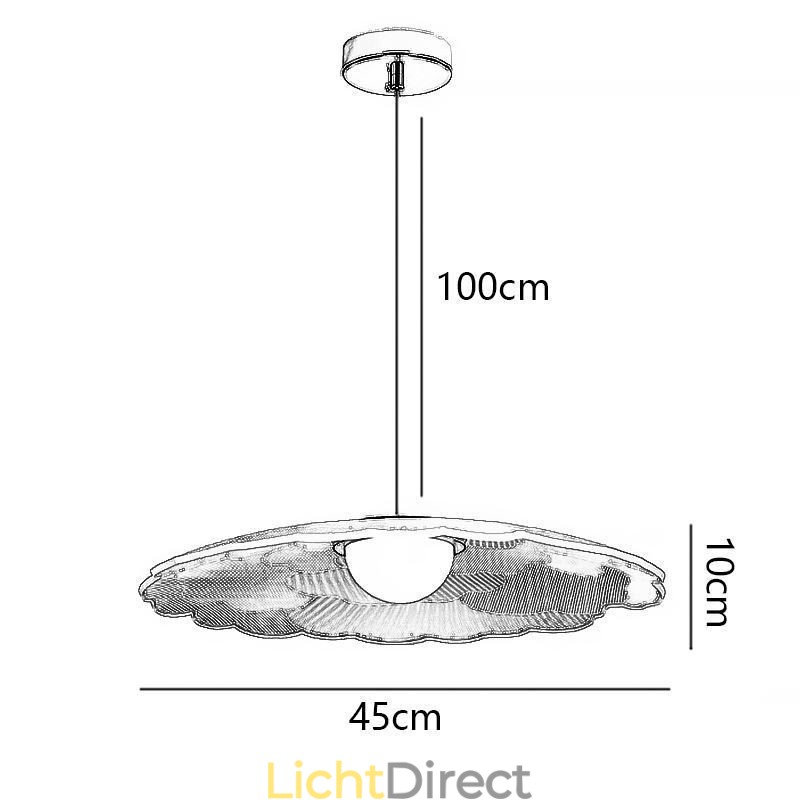 Hanglamp Acryl Bloem Pan Plafondlamp