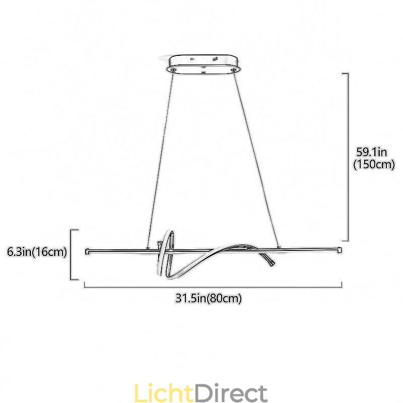 Hanglamp Minimalistische korte wikkelplafondlamp