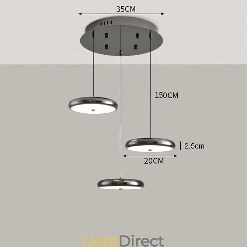 Hanglamp Drie Hoofden Ronde Hanglamp