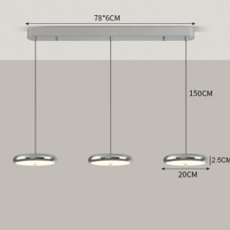 Plafondlamp met drie koppen en hanglamp